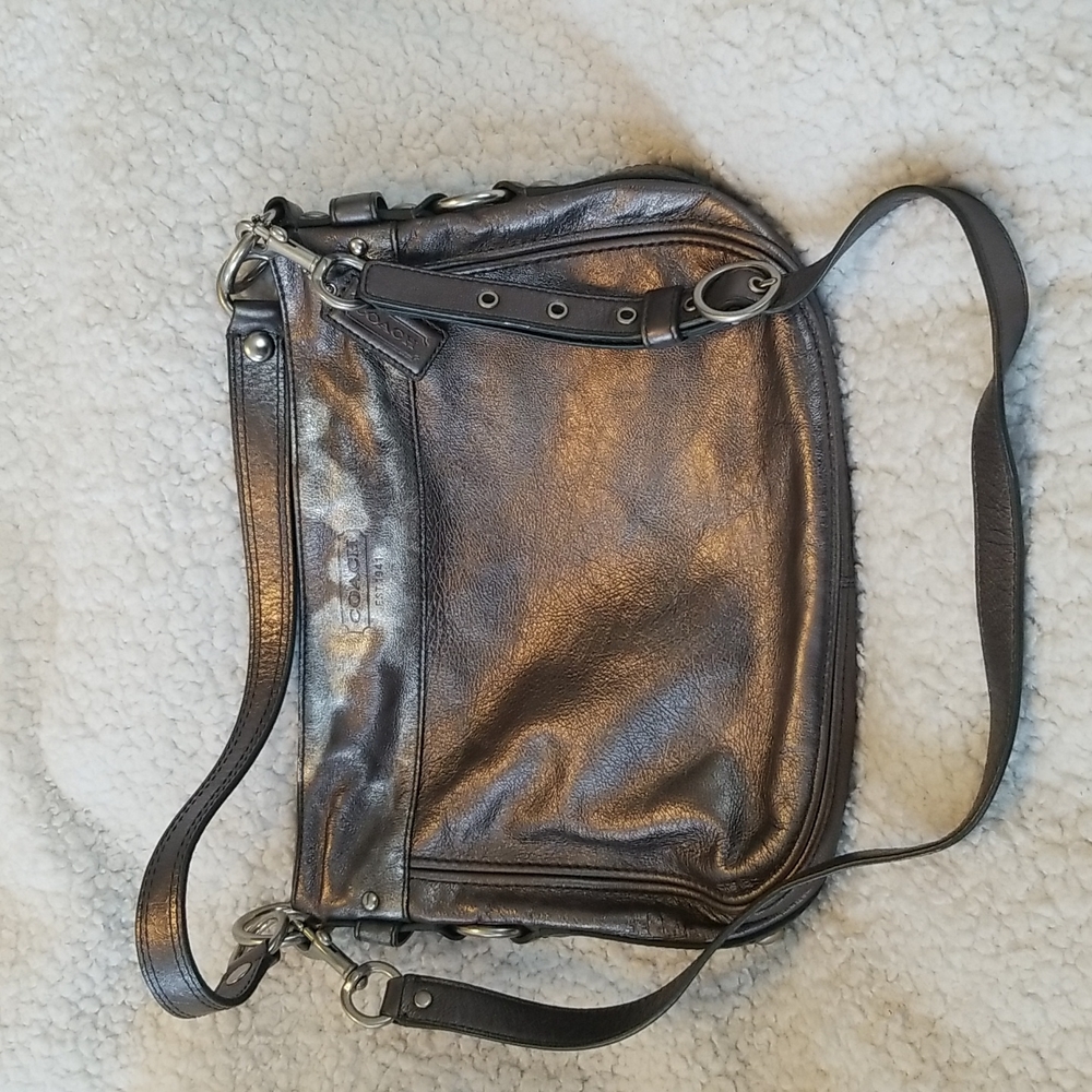 Coach Zoe Hobo Bag Genuine Leather Y2K Purse F14707